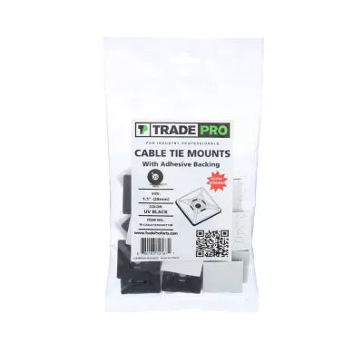 TRADEPRO Tradepro tp-cabletiemount11b Cable Tie Mount 1.1in Black