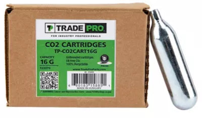 TRADEPRO Tradepro tp-co2cart16g 16g CO2 Cartridge Non-threaded 12-pack