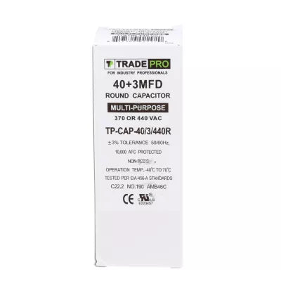 HARTLAND CONTROLS Hartland Controls tp-cap-40/3/440r Run Capacitor 440VAC