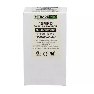 TRADEPRO Tradepro tp-cap-45/440 Run Capacitor 45 Mfd 440V Oval