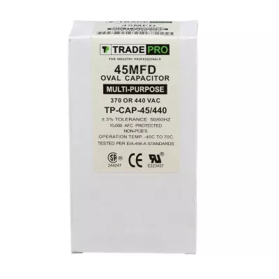 TRADEPRO Tradepro tp-cap-45/440 Run Capacitor 45 Mfd 440V Oval