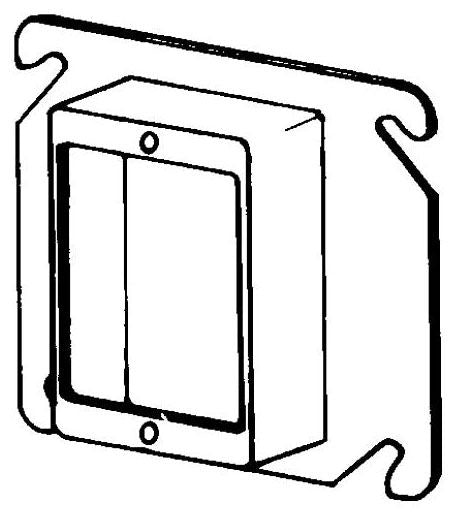 APPLETON Appleton 8466 4-inch Square Mud Ring 1-gang