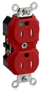 LEVITON Leviton 8200-SGR Hospital Grade Duplex Receptacle 15A