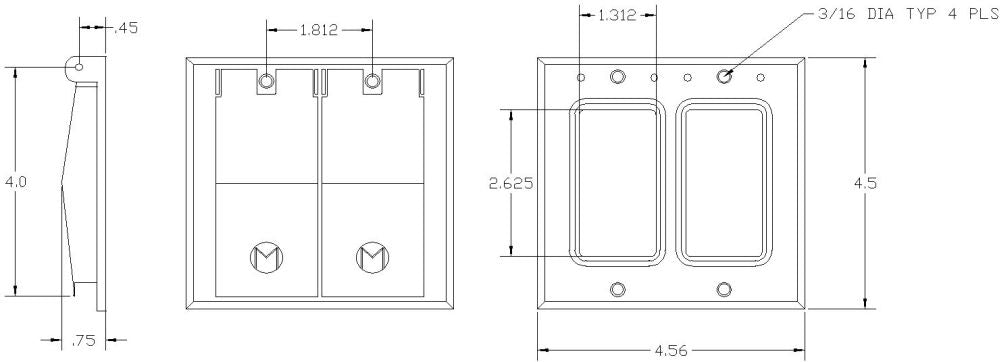 POWER-FLO TECHNOLOGIES Power-flo Technologies 30452 Weatherproof 2 Gang Gfci Cover