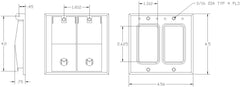 POWER-FLO TECHNOLOGIES Power-flo Technologies 30452 Weatherproof 2 Gang Gfci Cover