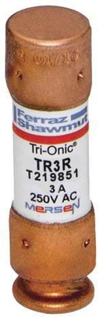 MERIT BRASS Merit Brass TR3R Time Delay Fuse 3A 250V RK5 10 Pack