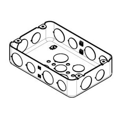 ABB Abb 2G1/23/4 2-gang Outlet Box 1-5/8 Inch Deep