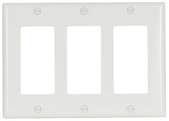 EATON Eaton 2163W-BOX 3-gang White Blank Wall Plate