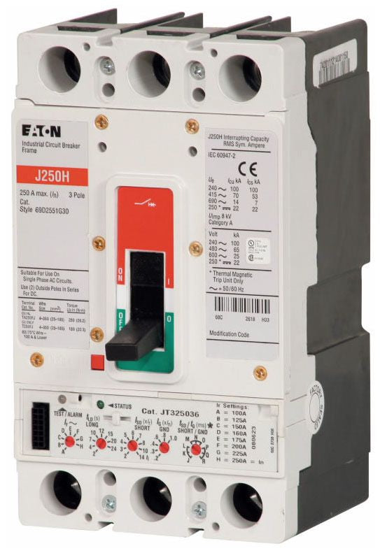 EATON Eaton JGH3175FAG Molded Case Circuit Breaker 175A 3P