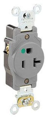 LEVITON Leviton 8310-GY Hospital Grade Receptacle 20A 125V