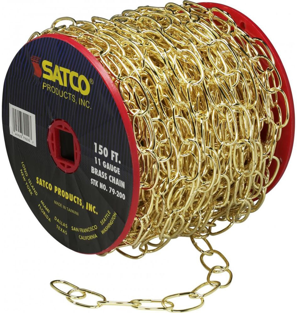 SATCO Satco 79-200 Brass Chain 11 Gauge