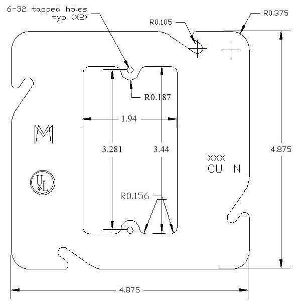 MULBERRY METAL PRODUCTS Mulberry Metal Products 11365 1-gang Switch Ring
