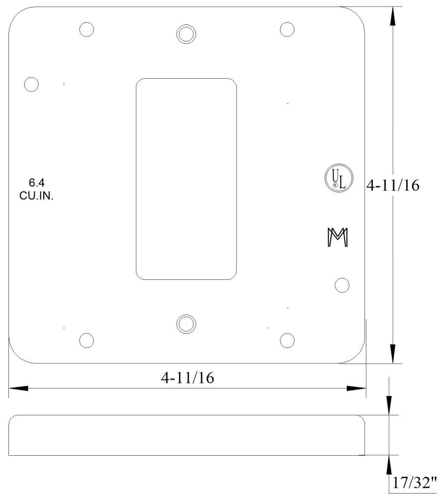 MULBERRY METAL PRODUCTS Mulberry Metal Products 11532 Gfi Square Box Cover