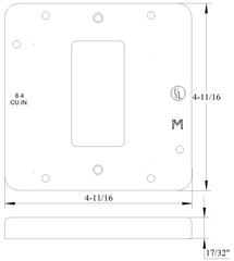 MULBERRY METAL PRODUCTS Mulberry Metal Products 11532 Gfi Square Box Cover