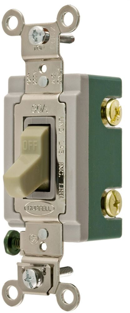 HUBBELL Hubbell 3002I 30A 277V Double Pole Ac Toggle Switch Ivory