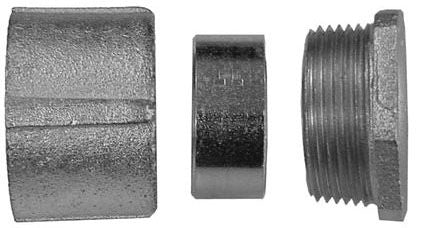 APPLETON Appleton 4-350 Malleable Iron 3-piece Conduit Coupling 3.5 in