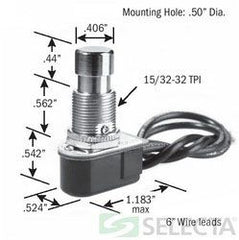 SELECTA Selecta SS215-10-BG 6A Spst Pushbutton Switch