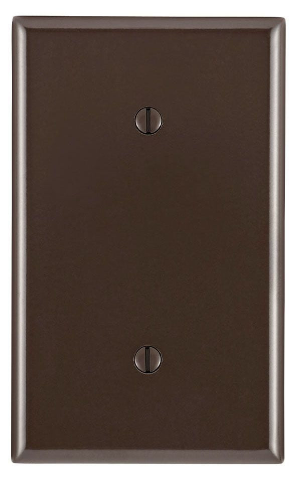 LEVITON Leviton 85019 1 Gang Brown Blank Wall Plate