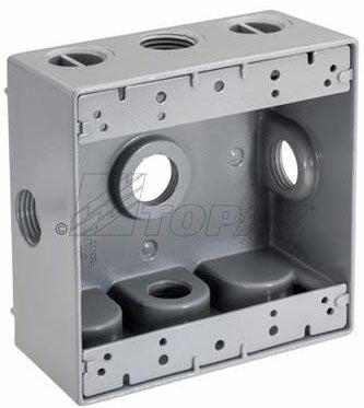 SOUTHWIRE Southwire WB2550X 2-gang Weatherproof Box 1/2 Inch Hub