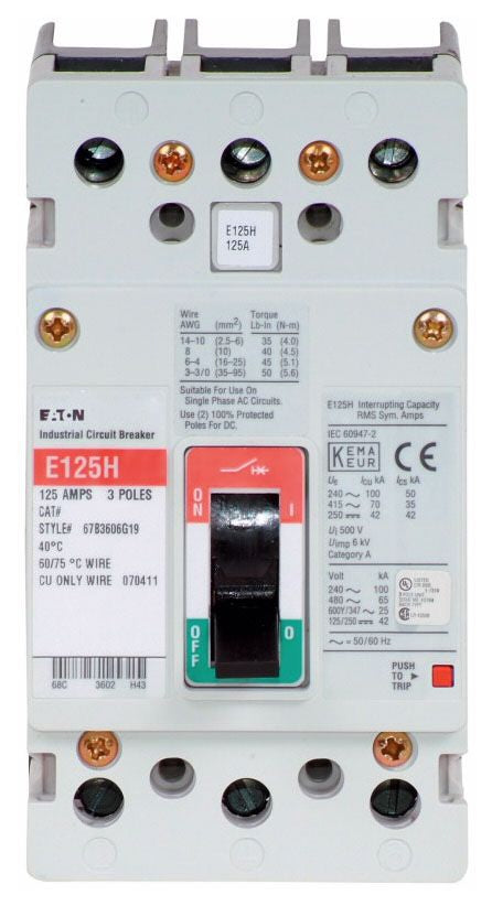 EATON Eaton EGS3020FFB Molded Case Fixed Circuit Breaker