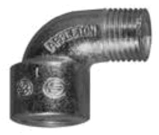 APPLETON Appleton 9-100 1 in 90 Degree Malleable Iron Bushed Conduit Ell