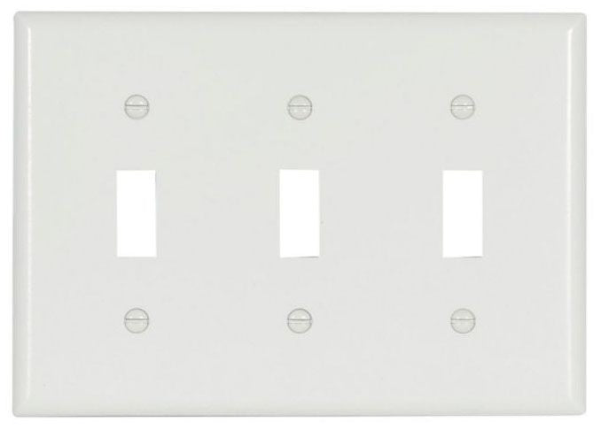 EATON Eaton 2141W-BOX 3-gang White Switch Plate