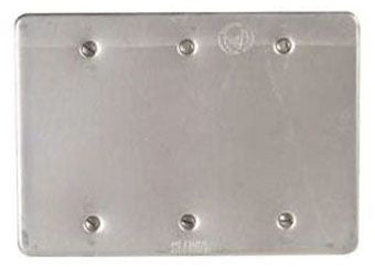 APPLETON Appleton FSK-3B Three Gang Steel Blank Cover Plate