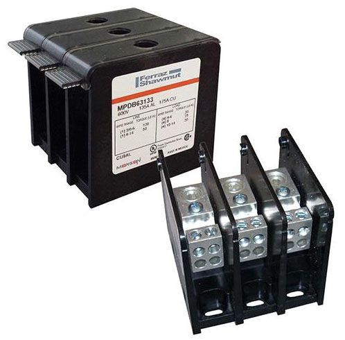 MERSEN Mersen MPDB66563 3-phase Copper Power Dist Block