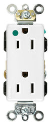 LEVITON Leviton 16262-HGW White Duplex Receptacle