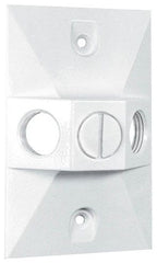 RAB Rab R14-3W Weatherproof Rectangular Cover 3-hole White