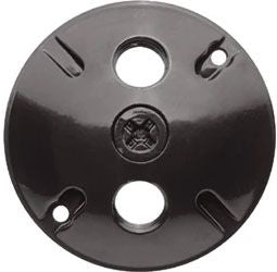 RAB Rab C103A Weatherproof Round Box Cover 3-hole Bronze