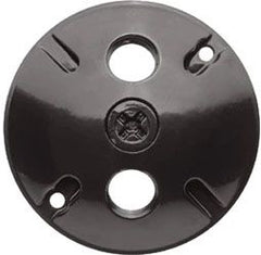 RAB Rab C103A Weatherproof Round Box Cover 3-hole Bronze