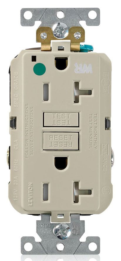 LEVITON Leviton GFWT2-HGI Gfci Outlet Tamper Resistant