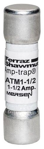 MERSEN Mersen ATM1-1/2 Midget Fuse 600V 1.5A Time-delay 10-pack