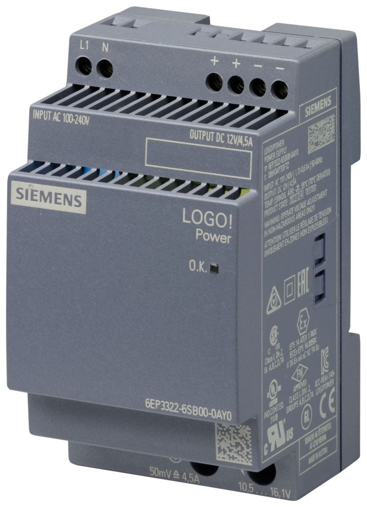SIEMENS Siemens 6EP33226SB000AY0 Logo Power 12V Dc Supply