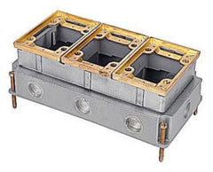 ABB Abb 643 3-gang Adjustable Floor Box Steel City