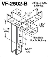 VERSABAR Versabar VF-2502-B 5-hole 90 Degree Corner Bracket