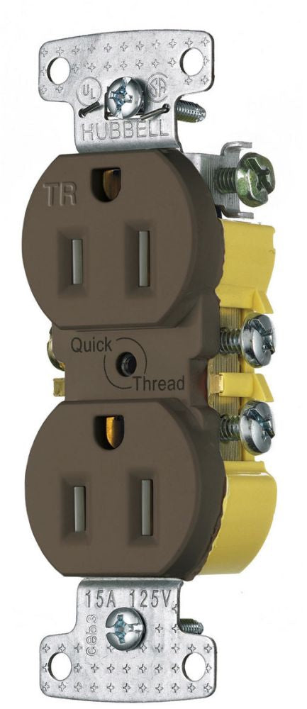 HUBBELL Hubbell RR15QTR Duplex Receptacle 15A 125V