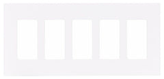 EATON Eaton PJS265W 5-gang Decorator Screwless Wallplate