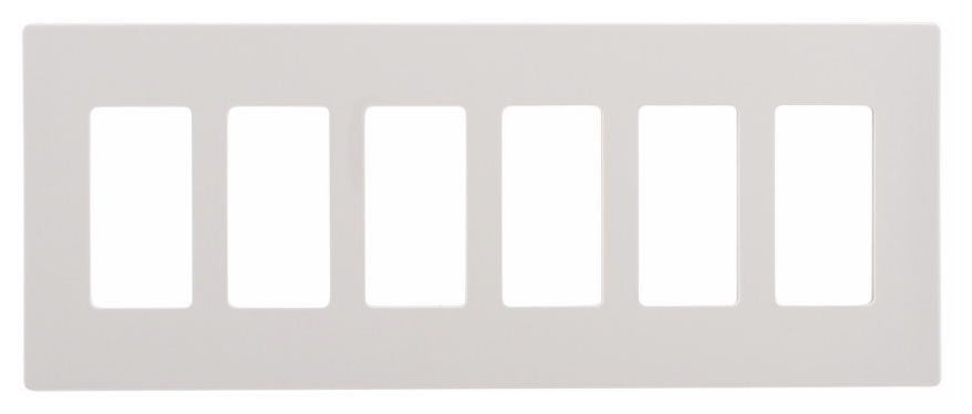 EATON Eaton PJS266W 6-gang Decorator Screwless Wallplate