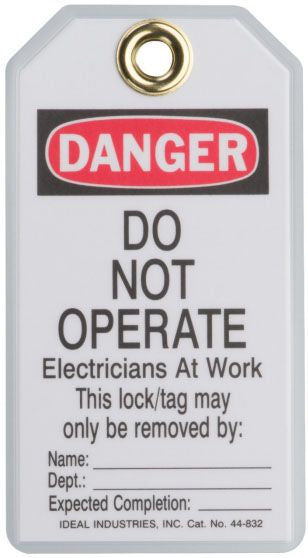 IDEAL Ideal 44-832 Safety Lockout Tag 5 Per Card