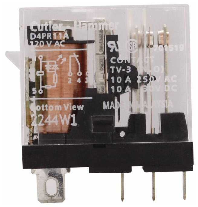 EATON Eaton D4PR21A Ac Operated Plug-in Relay