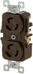 HUBBELL Hubbell 4700DR Duplex Locking Receptacle Brown