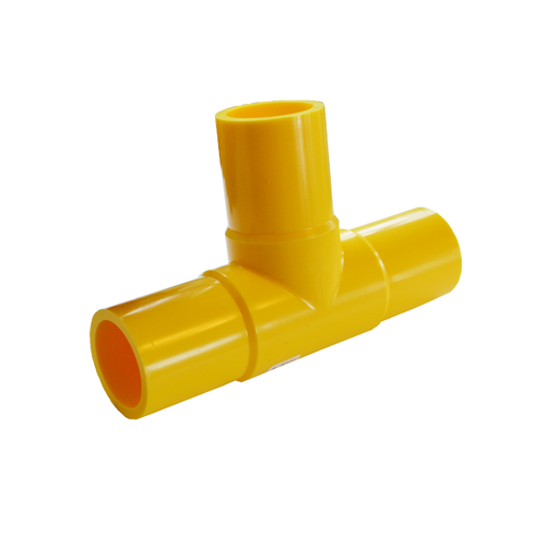 CARRHILL Carrhill BT112 Butt Fusion Gas Mdpe Tee 1.5 in Yellow