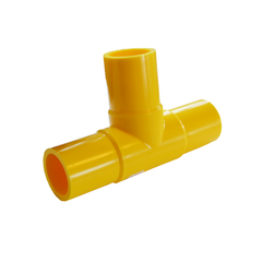CARRHILL Carrhill BT112 Butt Fusion Gas Mdpe Tee 1.5 in Yellow