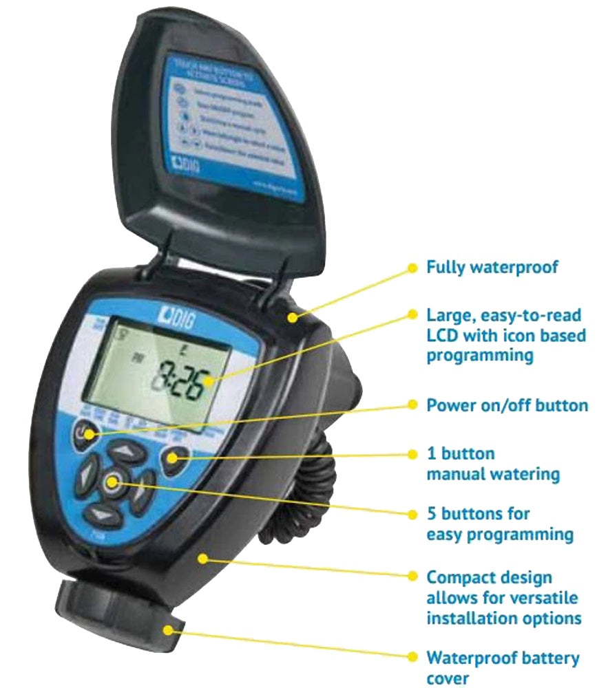 DIG Dig 740A-000 4-station Battery Operated Lcd Controller