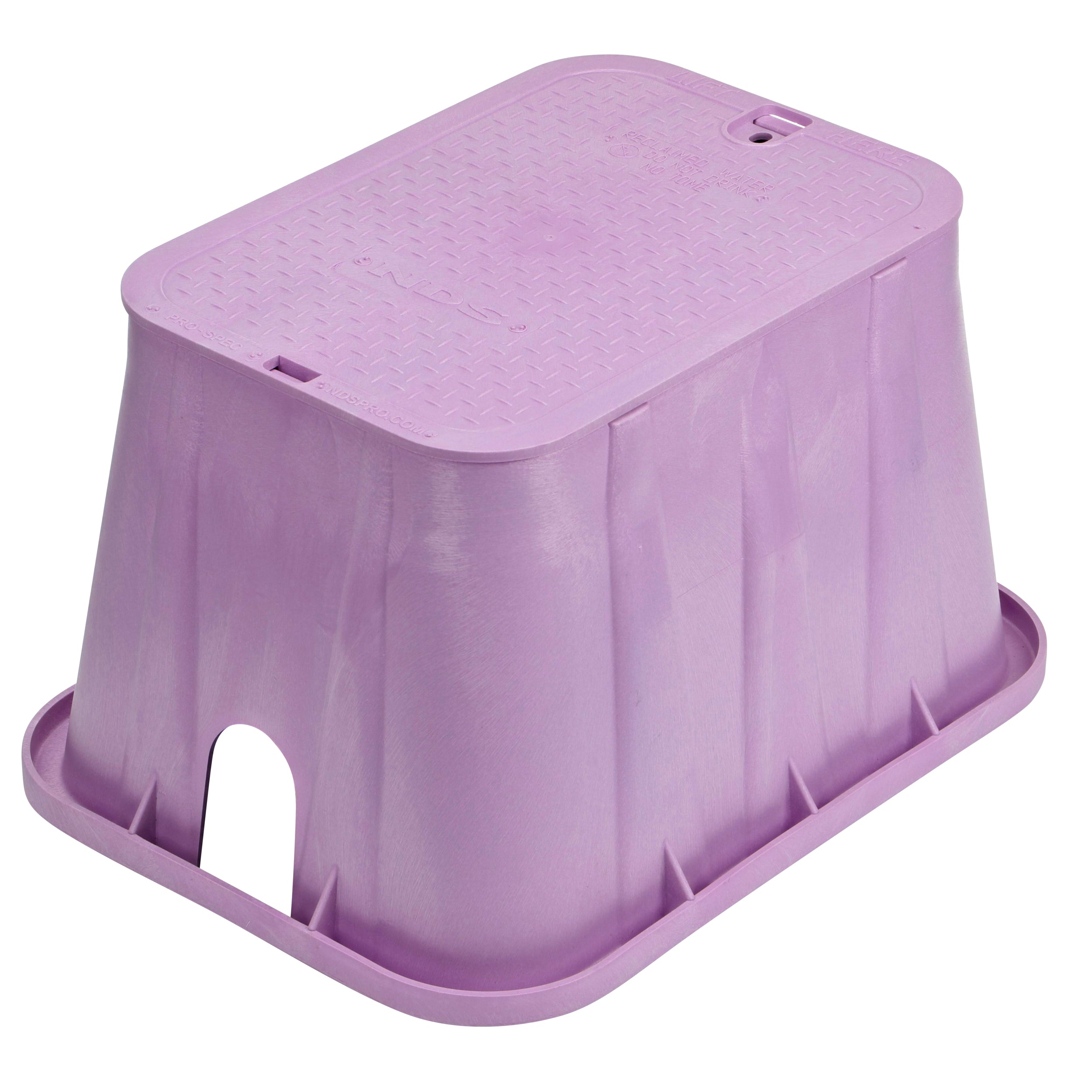 NDS Nds 314PBCR Valve Box 14x19 in Reclaimed Water Purple