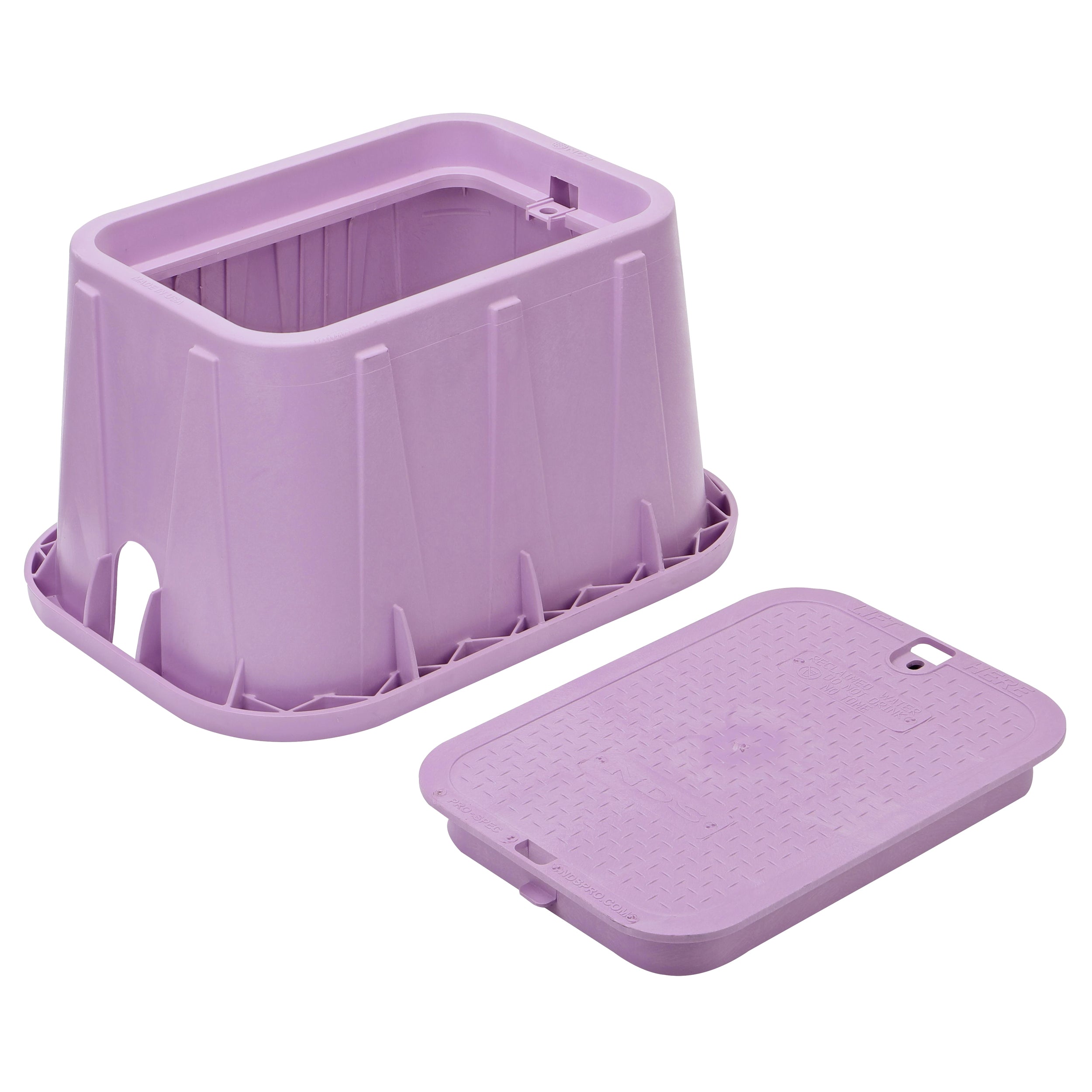 NDS Nds 314PBCR Valve Box 14x19 in Reclaimed Water Purple