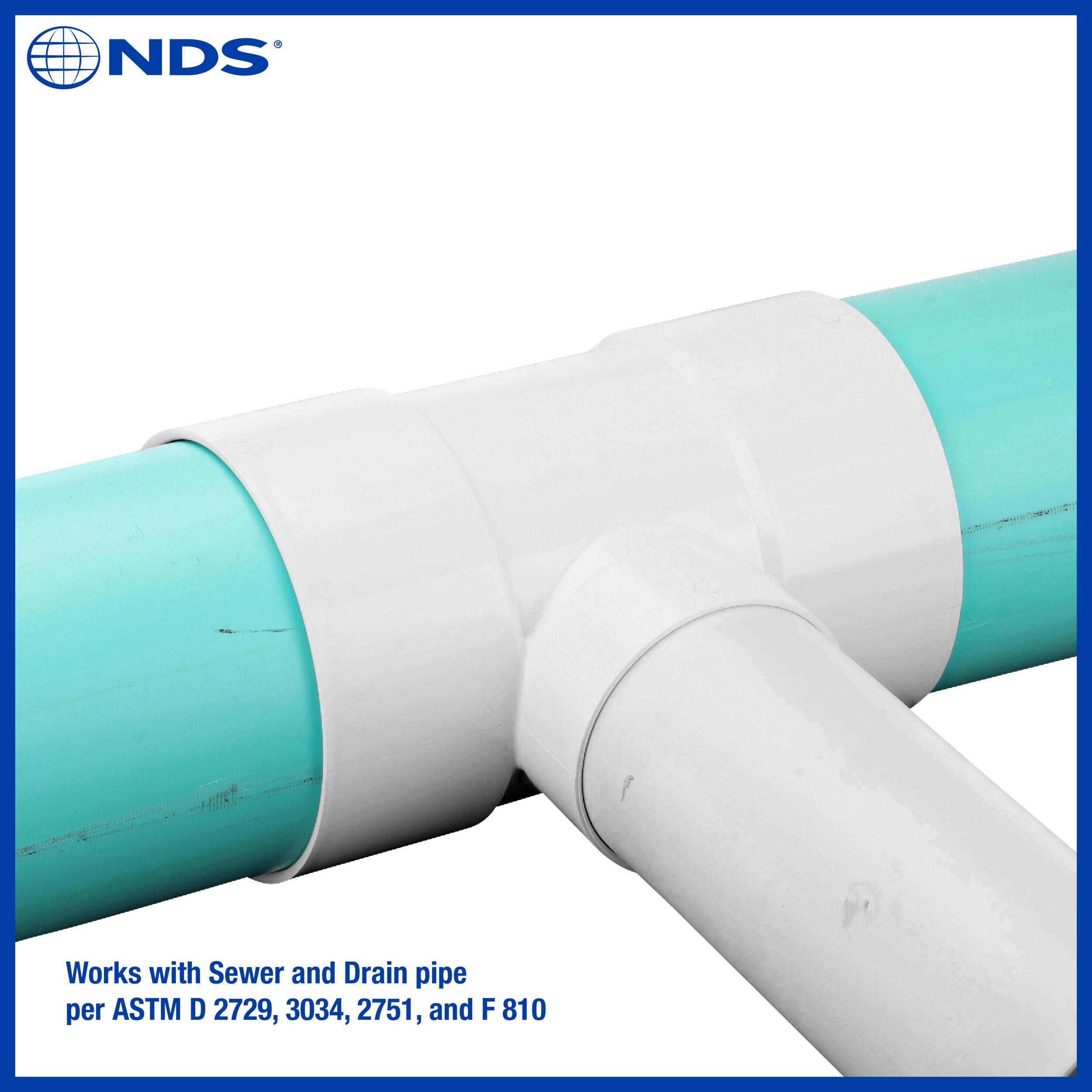 NDS Nds 64P01 SDR-35 Pvc Straight Tee 6x4 in Solvent Weld