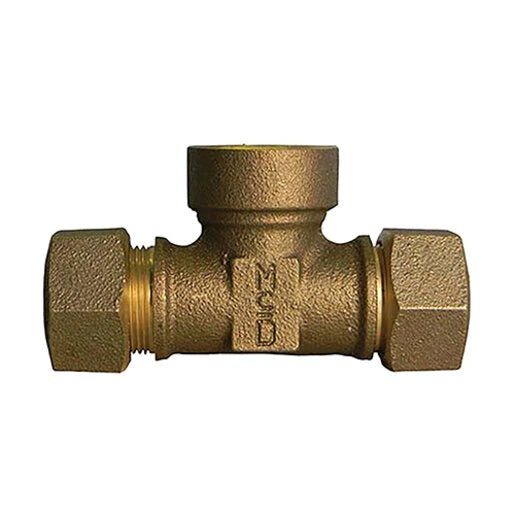 AQUALINE Aqualine SCT-6 Brass Compression Tee 1-1/4 in Cts X Fipt